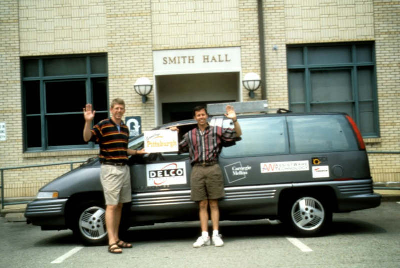 Illustration for article titled They Drove Cross-Country In An Autonomous Minivan Without GPS. In 1995.